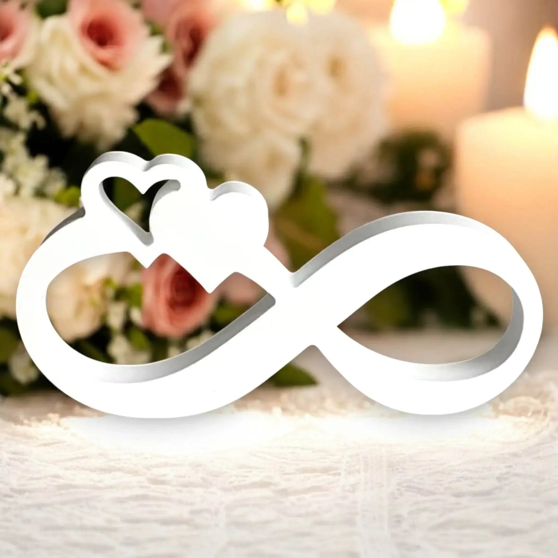 Infinity-Deko mit Herz – Symbol unendlicher Liebe im modernen Design - by SteinKunstWerk | HE aus nachhaltiger Herstellung