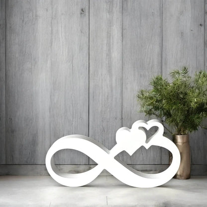 Infinity-Deko mit Herz – Symbol unendlicher Liebe im modernen Design - by SteinKunstWerk | HE aus nachhaltiger Herstellung