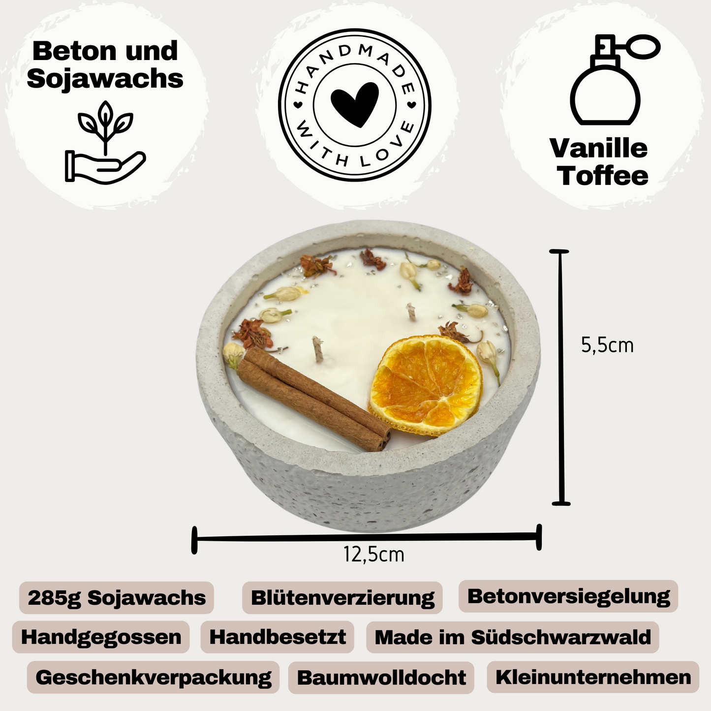 Betongefäß der Serie „Die Stille“