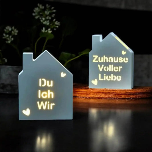 LED-Lichthaus von SteinKunstWerk mit wechselbarer Frontplatte