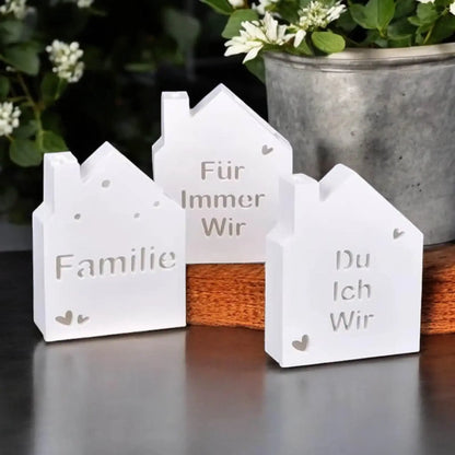 Handgemachtes LED-Lichthaus als warmer Lichtakzent für Zuhause