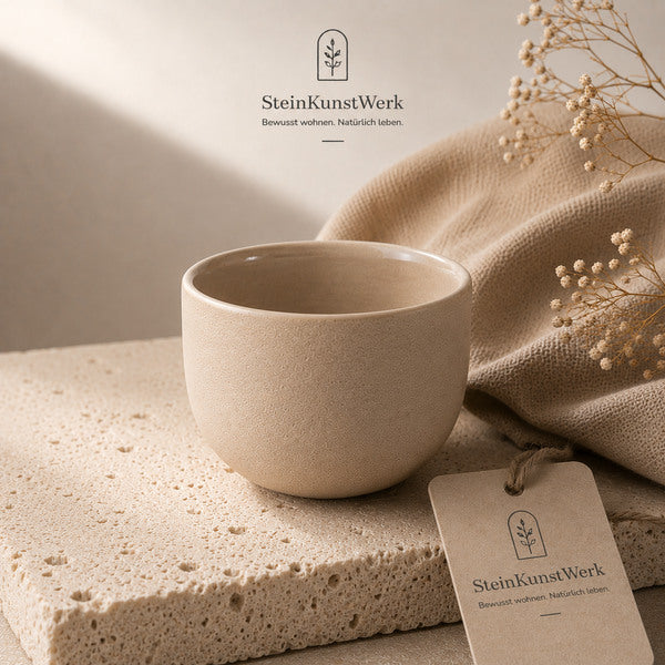KUMO Espresso Duo Set Sand und Ruhe mit beiger Espresso Tasse