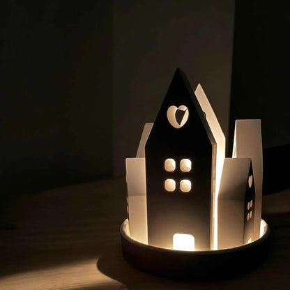 Handgefertigtes Lichterhaus von SteinKunstWerk für stilvolle Wohnatmosphäre und bewusste Momente