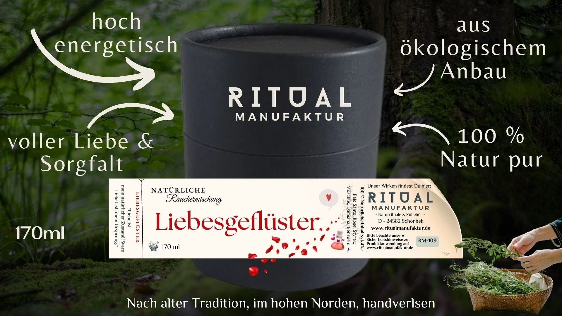 Warm-blumige Liebesgeflüster Räuchermischung für Zweisamkeit