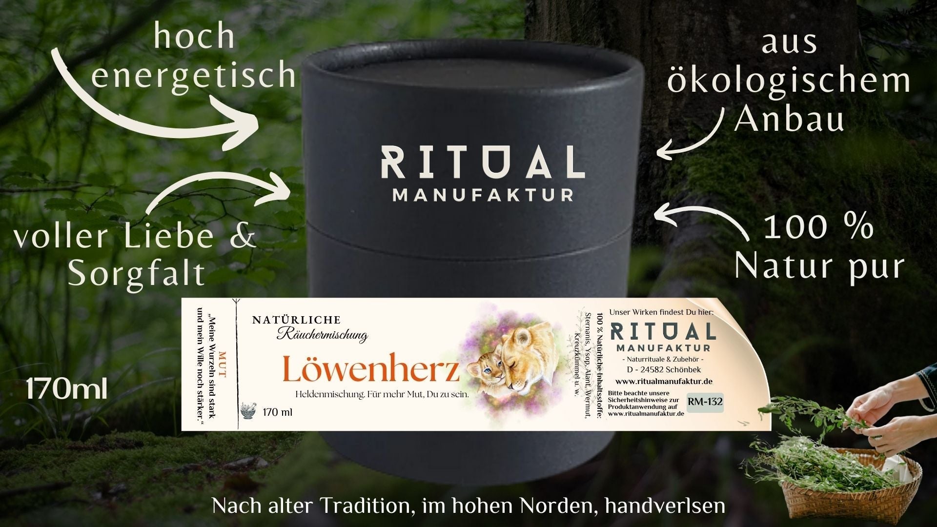 Löwenherz Räuchermischung für Mut und klare Schritte