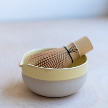 Matcha Chawan Gelb für Tee- und Matcha-Rituale