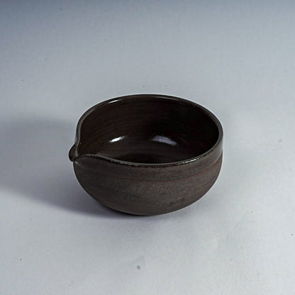 Matcha Chawan Grau-Schwarz mit passendem Zubehör