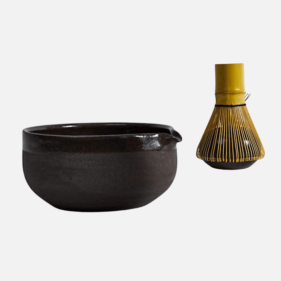 Mura Mura Matcha Set Grau-Schwarz mit Chawan und Zubehör