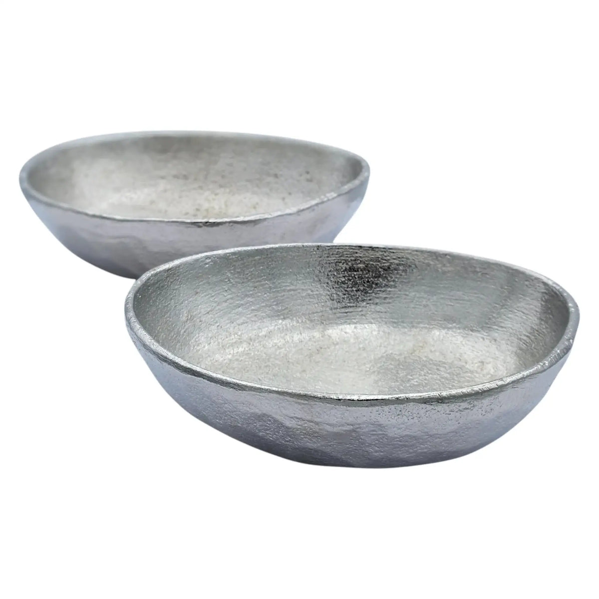Metallschalen mit Kerzensand – 2er-Set in 3 Formen
