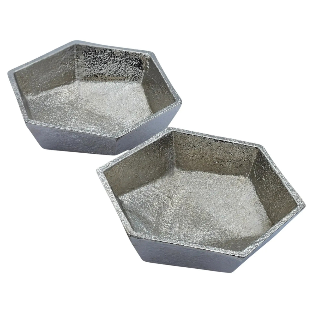 Metallschalen mit Kerzensand – 2er-Set in 3 Formen