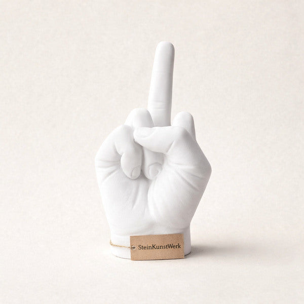 Statement-decofiguur met humor als handgemaakt cadeau voor kantoor en thuis