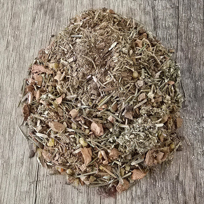 Naturzauber Räuchermischung – Detailaufnahme der Kräutermischung