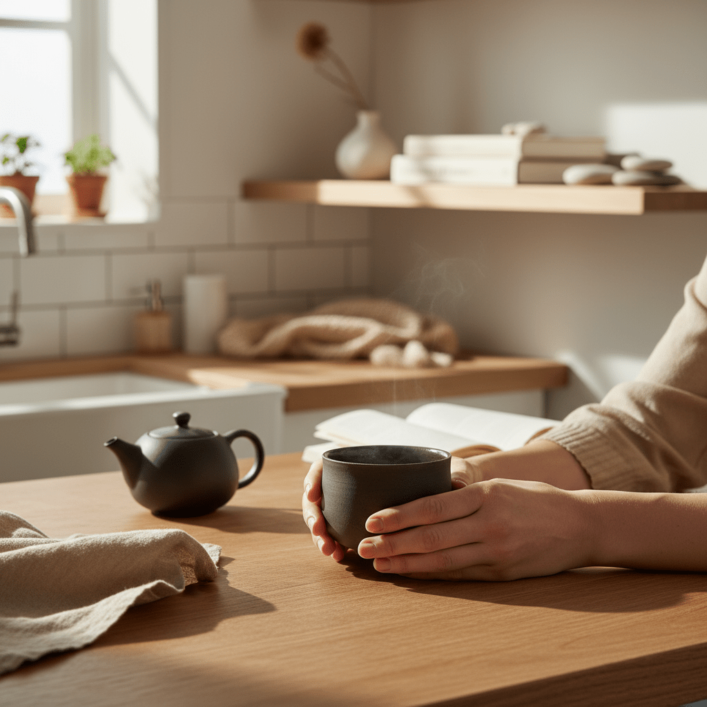 OCHA Grau-Schwarz Keramiktasse von Mura Mura Ceramics