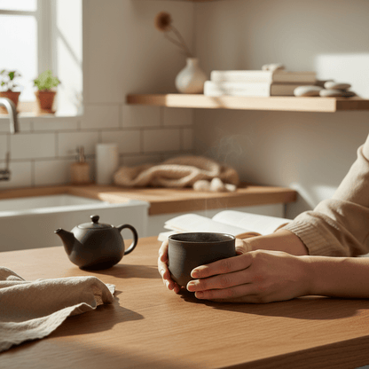 OCHA Grau-Schwarz Keramiktasse von Mura Mura Ceramics