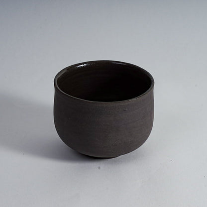 Handgemachte OCHA Teetasse in Grau-Schwarz für Tee und Matcha