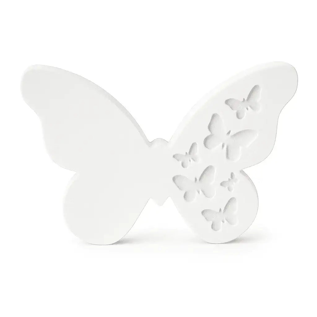 Handgefertigte Schmetterlingsfigur als zarte Frühlingsdeko für Regal, Tisch und Fensterbank