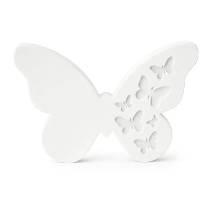 Handgefertigte Schmetterlingsfigur als zarte Frühlingsdeko für Regal, Tisch und Fensterbank