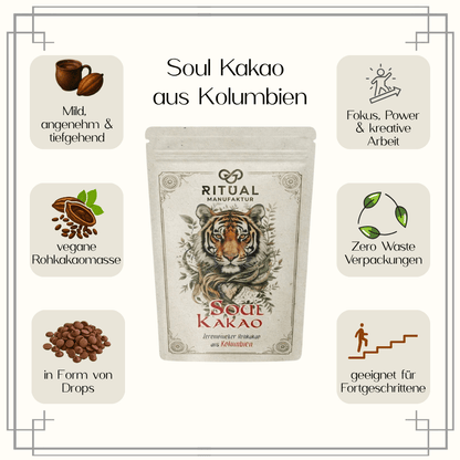 Kolumbianischer Criollo-Rohkakao in praktischer Drops-Form