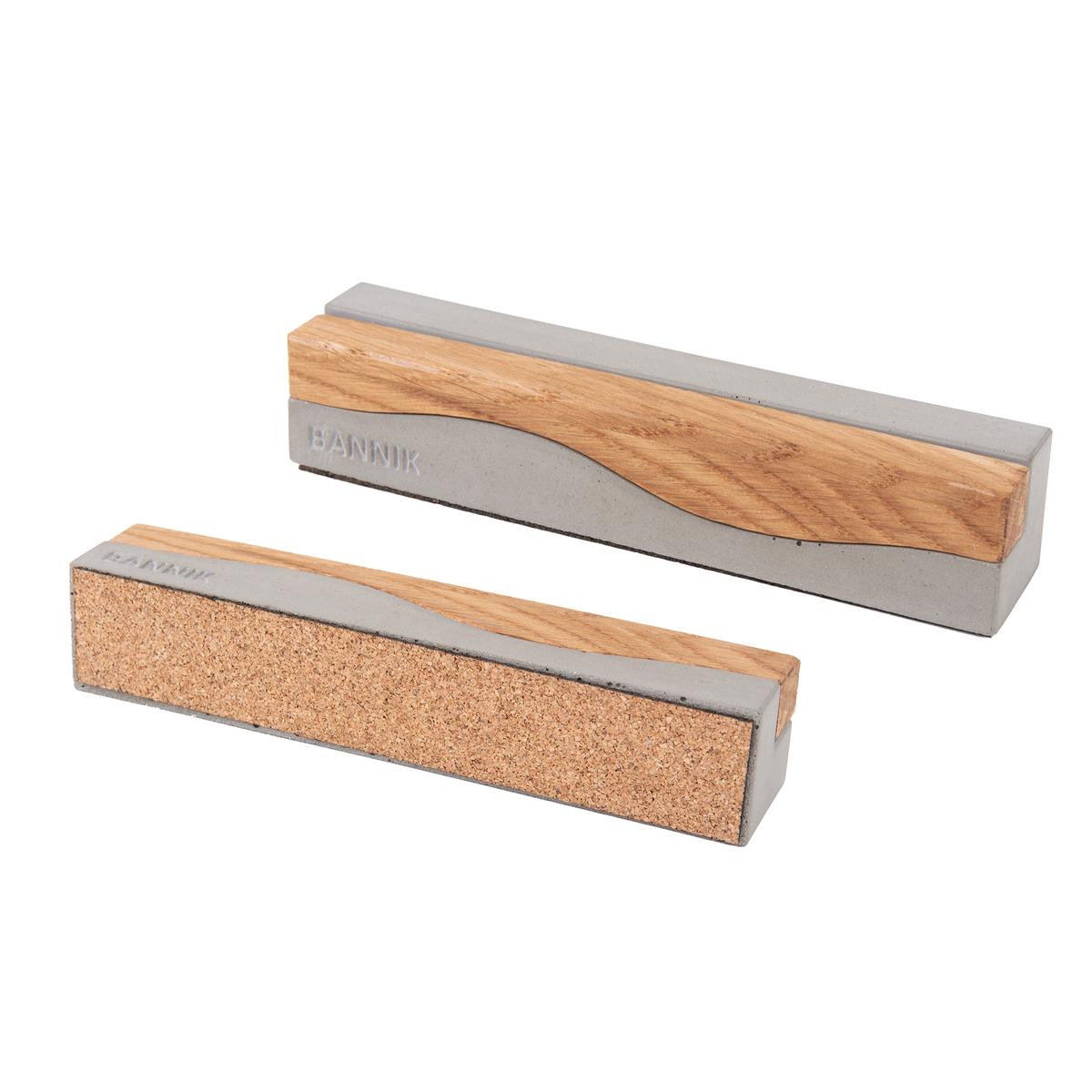 SteinKunstWerk Homeoffice-Geschenkset – Bestandteil Egersund in hellgrau aus Beton und Eichenholz, Originalfoto Bannik Design