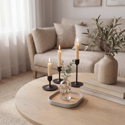 Bannik Design Giske – handgegossene Betonschale mit Korkeinsatz, Produktansicht 5