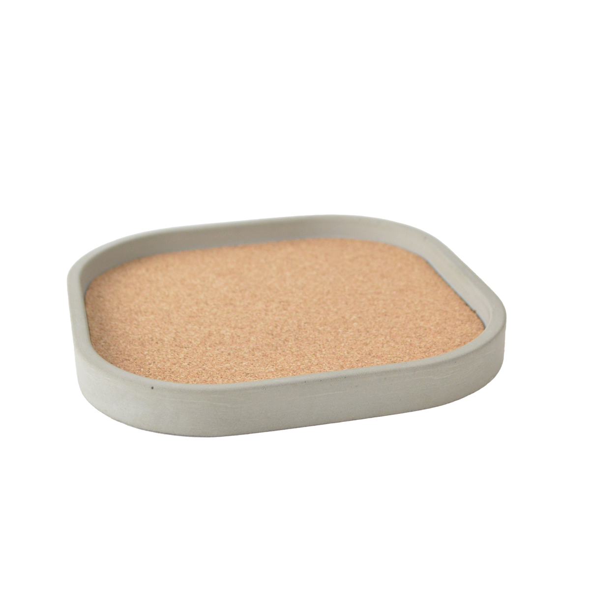 Bannik Design Giske – handgegossene Betonschale mit Korkeinsatz, grau, Produktansicht 15