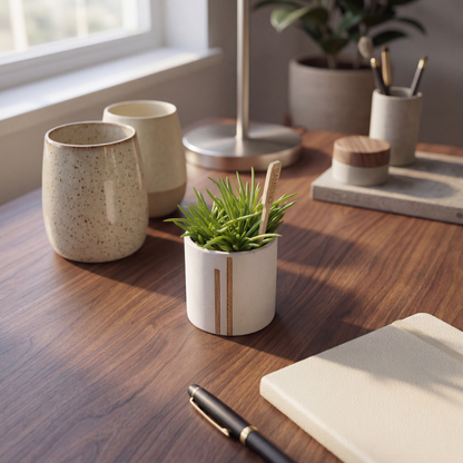 Bannik Design Lomvika – Stiftehalter aus Beton und Holz, Produktansicht 14
