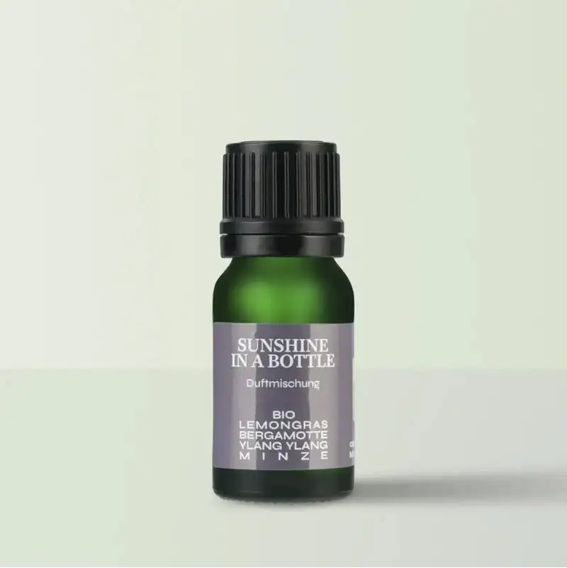 Bio ätherisches Öl „Sunshine in a Bottle“ – Sonnige Frische & neue Energie - by SteinKunstWerk | Autoduft aus nachhaltiger Herstellung