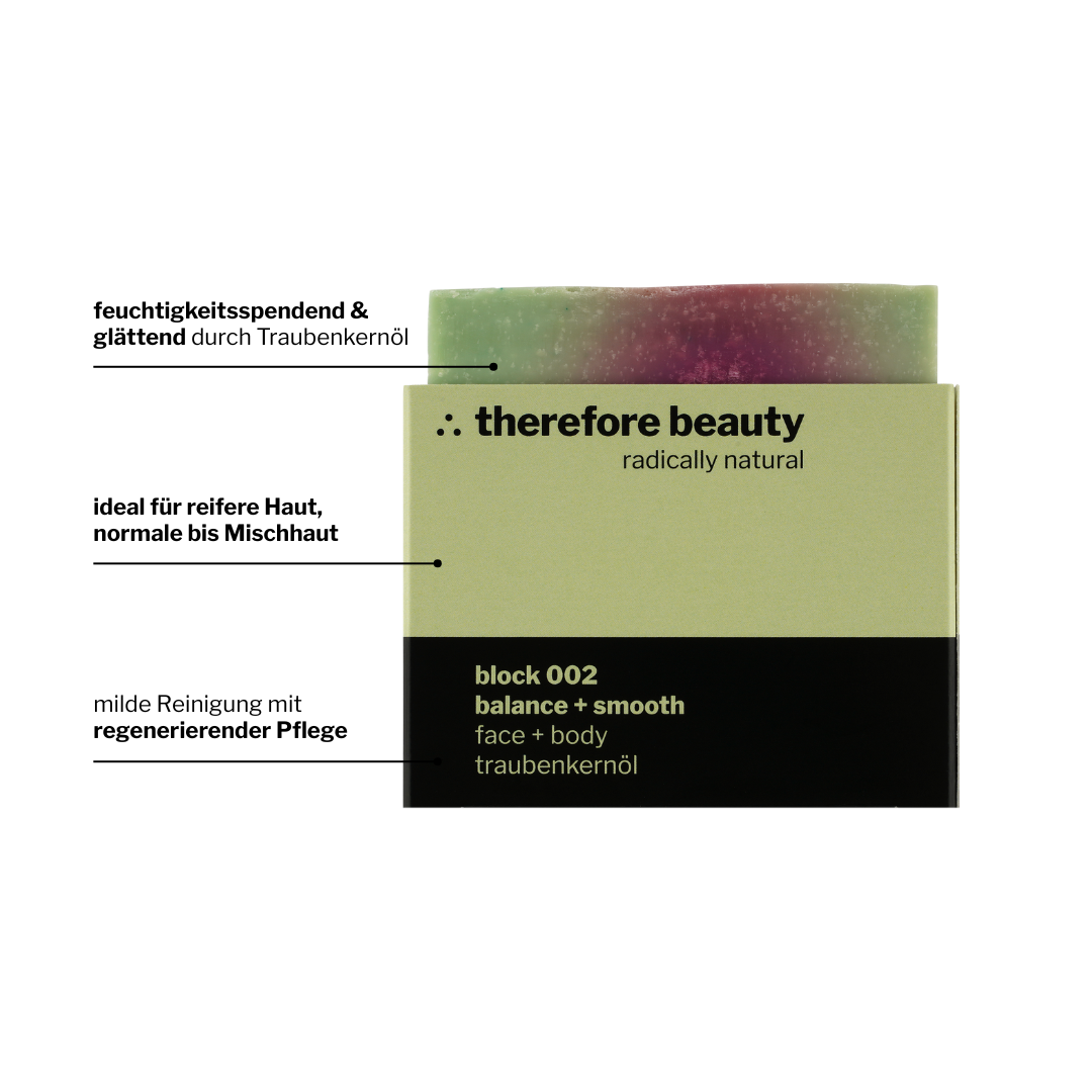 Infographic: therefore beauty block 002 – druivenpitoliezeep