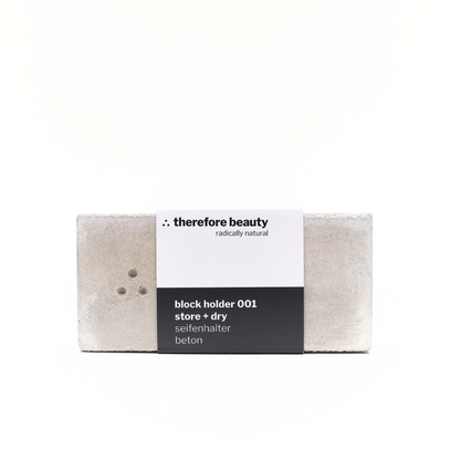 Componente del set: therefore beauty block holder 001 – portasapone in cemento