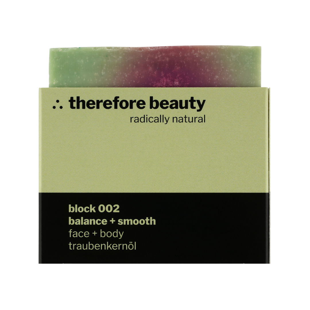 Productfoto: therefore beauty block 002 – druivenpitoliezeep