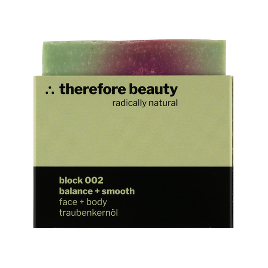 Productfoto: therefore beauty block 002 – druivenpitoliezeep