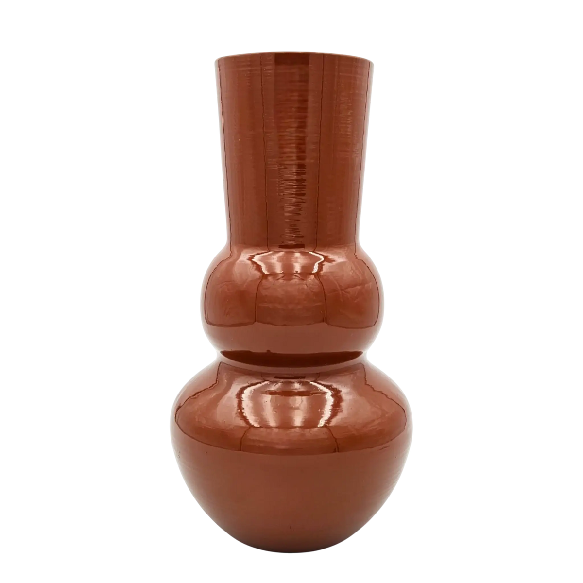 Metallvase – 30 cm in Beige oder Terrakotta