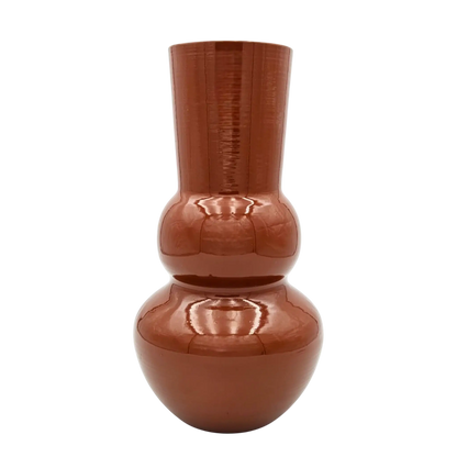 Metallvase – 30 cm in Beige oder Terrakotta