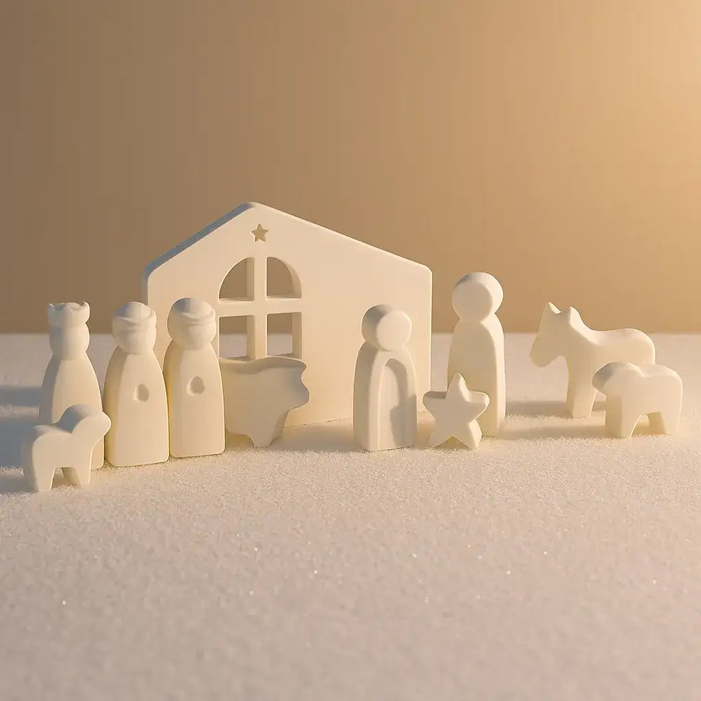 Kleine Weihnachtskrippe von SteinKunstWerk für stilvolle Wohnatmosphäre und bewusste Momente