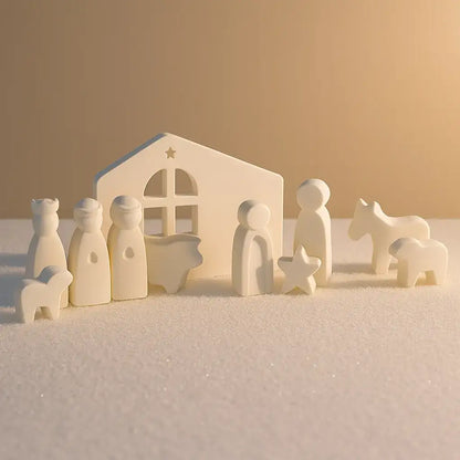 Kleine Weihnachtskrippe von SteinKunstWerk für stilvolle Wohnatmosphäre und bewusste Momente