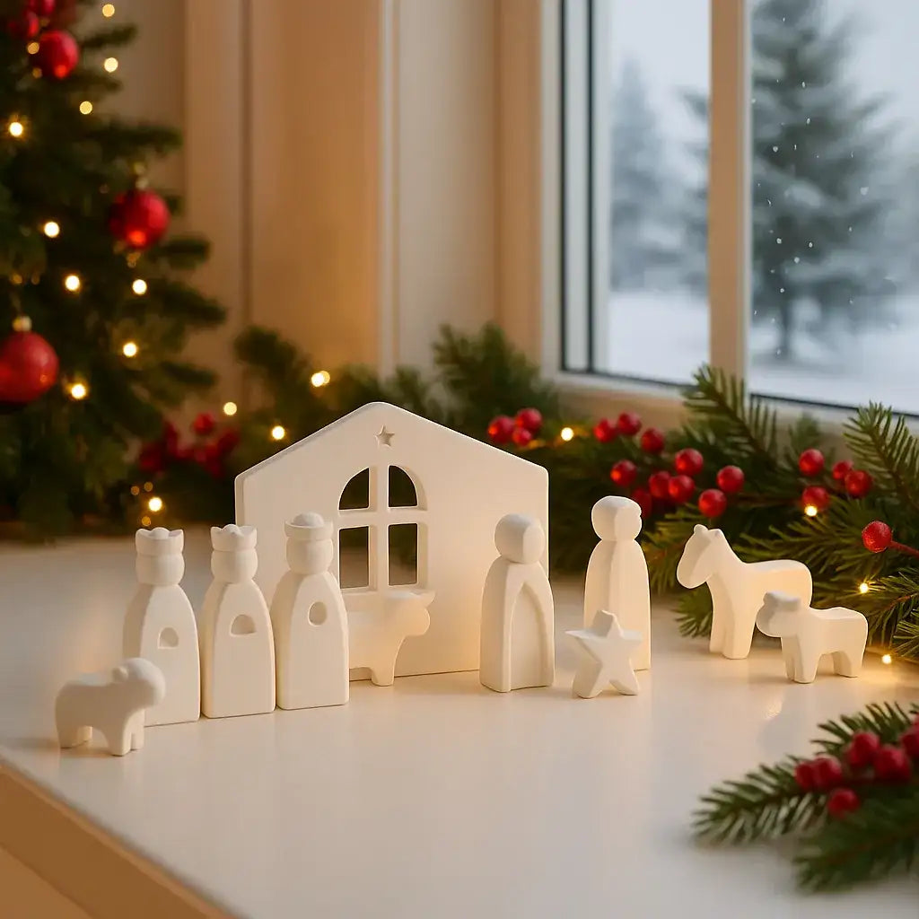 Kleine Weihnachtskrippe von SteinKunstWerk für stilvolle Wohnatmosphäre und bewusste Momente