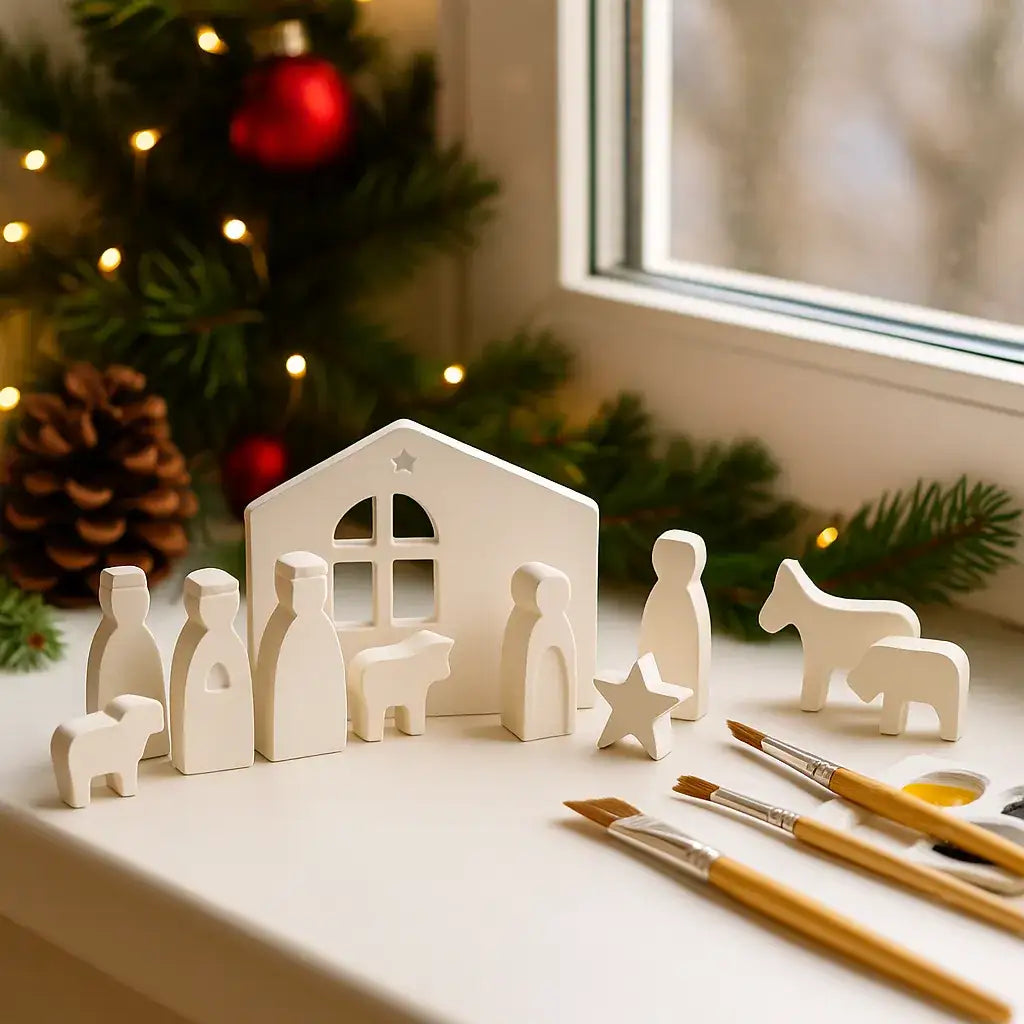 Kleine Weihnachtskrippe von SteinKunstWerk für stilvolle Wohnatmosphäre und bewusste Momente