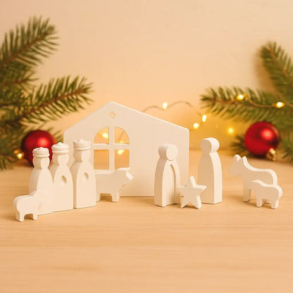 Kleine Weihnachtskrippe von SteinKunstWerk für stilvolle Wohnatmosphäre und bewusste Momente