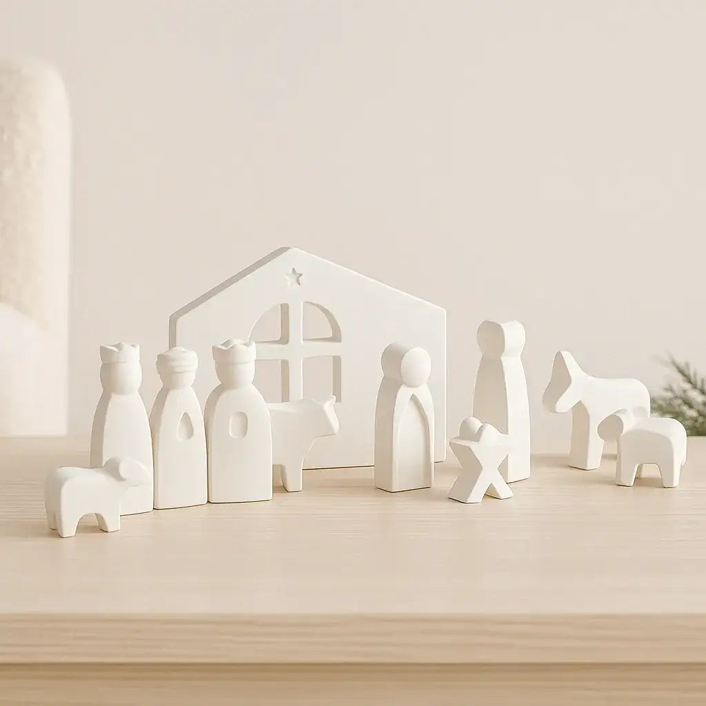 Kleine Weihnachtskrippe von SteinKunstWerk für stilvolle Wohnatmosphäre und bewusste Momente