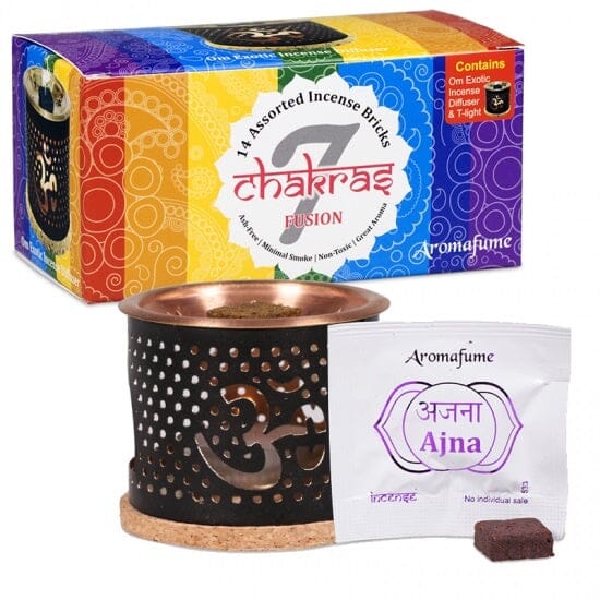 Chakra Weihrauch Ritual Set mit Duftbegleitung für Meditation und Balance